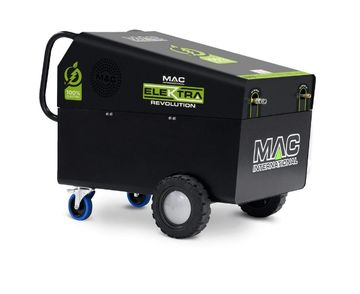 MAC ELEKTRA hot water pressure washer in a powder coated frame