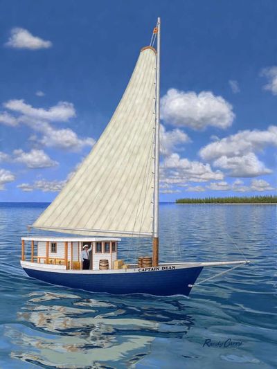 Sloop sailboat built from hand-hewn pine and launched in 1951.