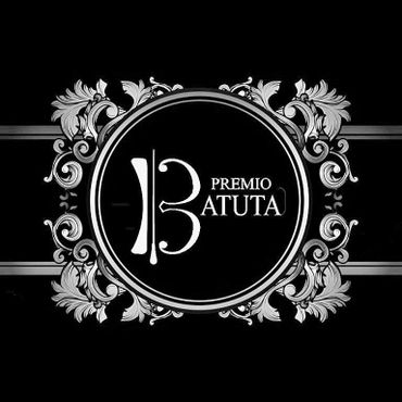 Premio Batuta
Logo en blanco y negro con marco floreado