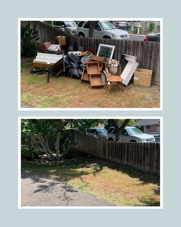 Before & After Curbside Junk Pickup in South Orange County, CA