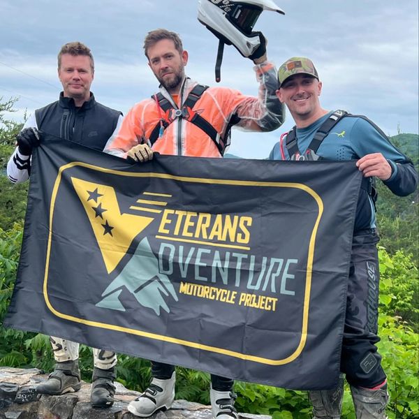 Veterans on adventure motorcycle ride