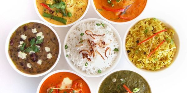 Indian rice and curry dishes