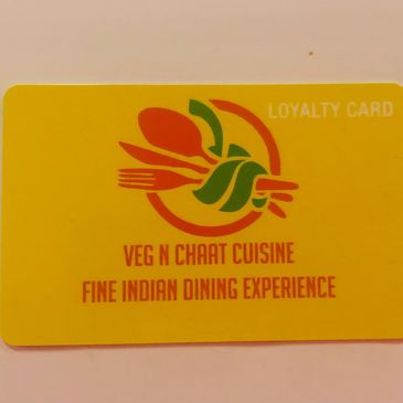 A Veg n Chaat Cuisine Loyalty Card