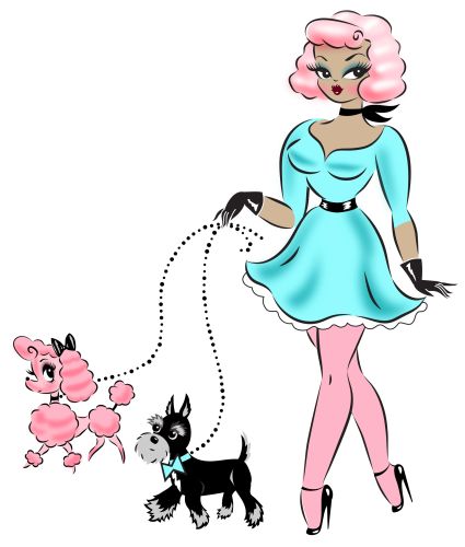 Person grooming a fluffy white dog with scissors.