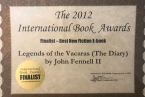 Certificate for International Book Awards 2012 finalist.