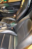 Black Leather Interior of Porsche 911 Turbo