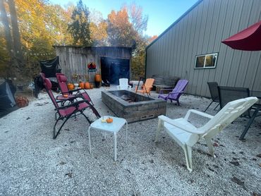 3200 beautiful pounds make up this clients fire pit!