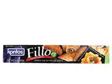 Pack of Kontos Fillo pastry sheets.