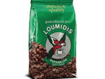 Package of Loumidis Papagalos coffee beans.