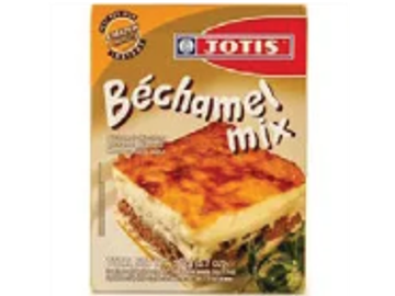 Box of Totis Béchamel Mix for cooking.