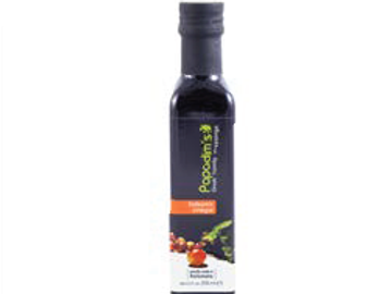Bottle of pomegranate vinegar.