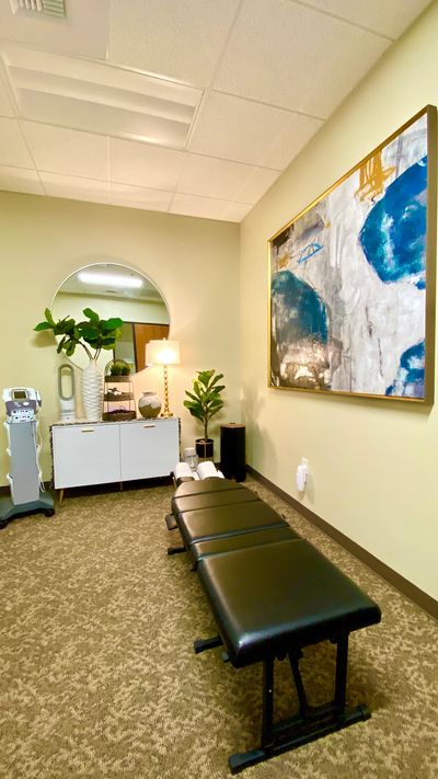 Relax and rejuvenate in our soothing treatment room at Chiro2me. Personalized chiropractic care.