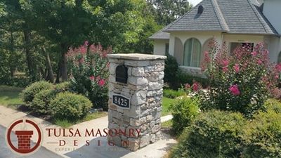 Stone mailbox in South Tulsa, OK