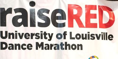 RaiseRED University of Louisville Dance Marathon sign.