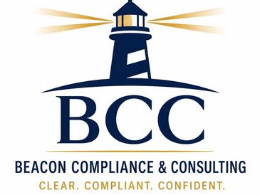 Logo of Beacon Compliance & Consulting with a lighthouse and tagline.