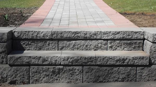 Stone Steps and Brick Walkway