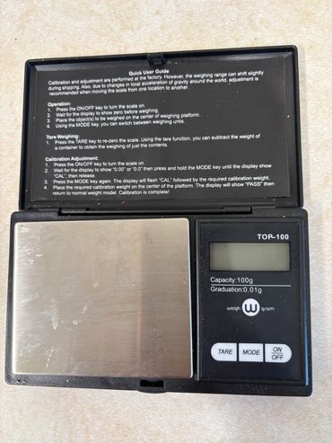 Weigh gram
Digital scale 100g capacity
$10.00