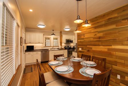 Dining and kitchen area at The Dock Barnard Farm