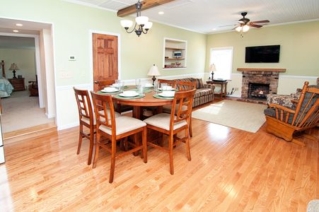 Dining and living area at The Old Campbell Farm