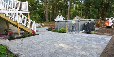 Hardscaping. Building a patio