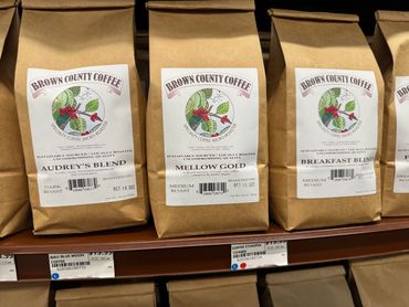 Here is one of our shelves at Bloomingfoods in Bloomington, Indiana. You can find us at both East an