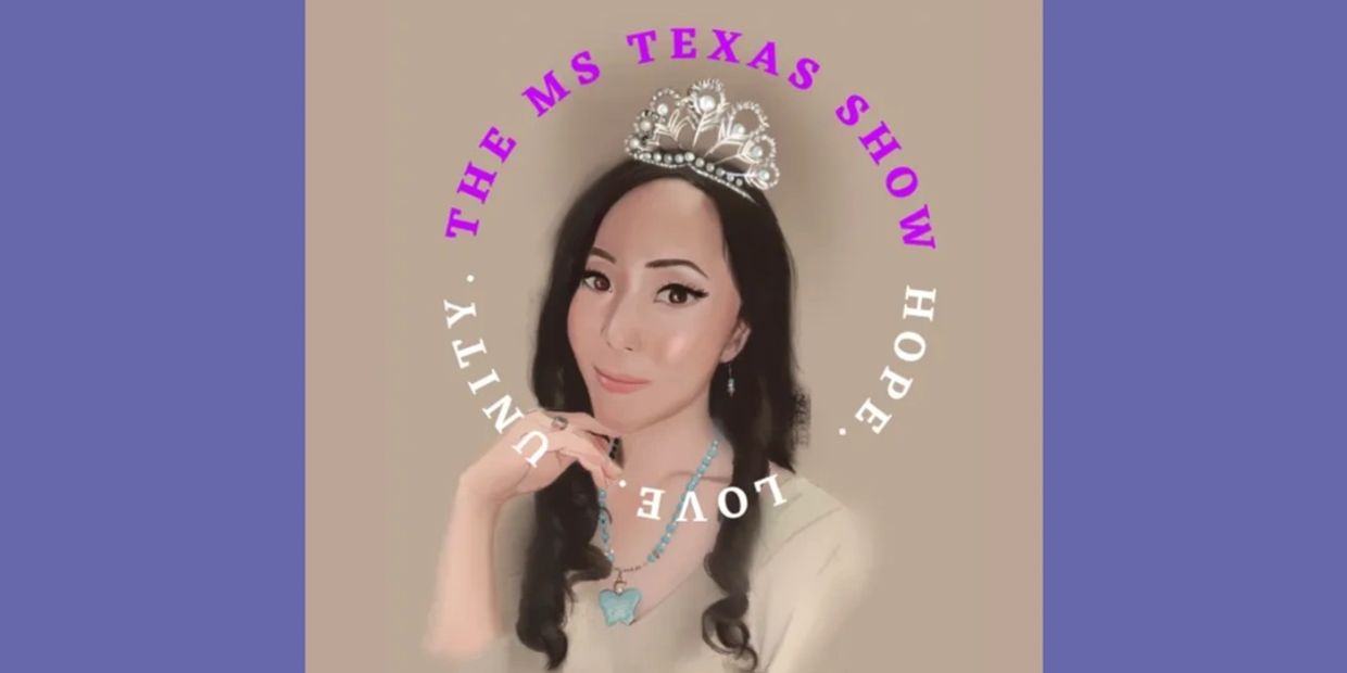 The Ms Texas Show Logo - Eileen with Hope, Love, Unity