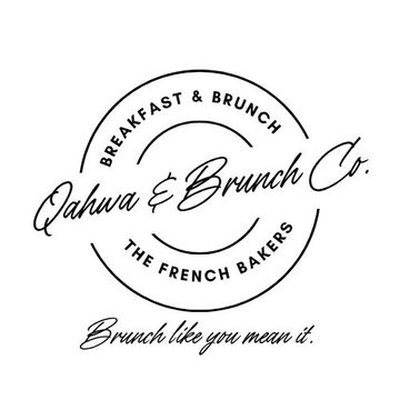 Logo for Qahwa & Brunch Co., a French bakery specializing in breakfast and brunch.