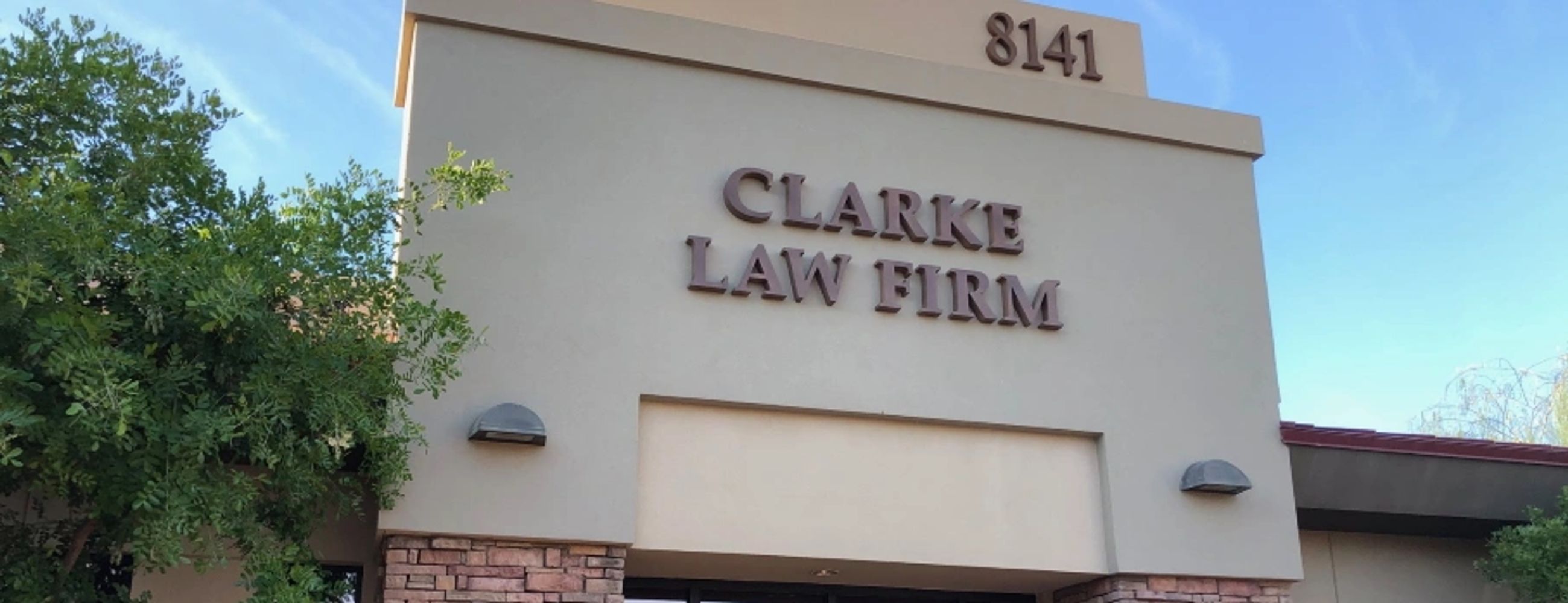 Front of Clarke Law Firm in Scottsdale, Arizona