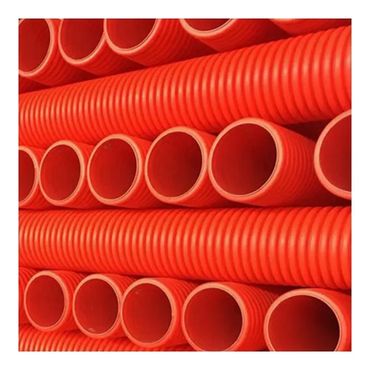 Orange color DWC Pipes for Cable Ducting for Infrastructure projects.