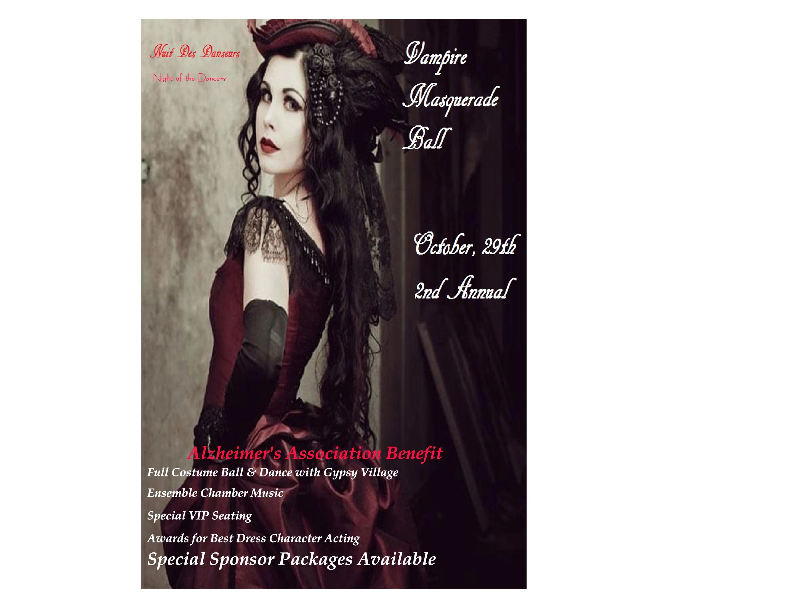 Vampire in Paris Masquerade Ball, Court Of De Luna, Pensacola, October 7 to  October 8