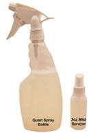 Convenient Spray Bottles to use with ZymeAway 2-ounce of concentrate mixed solution.