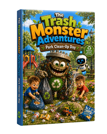 Book cover of The Trash Monster Adventures: Park Clean-Up Day.