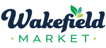 Wakefield Market logo with green leaf design.