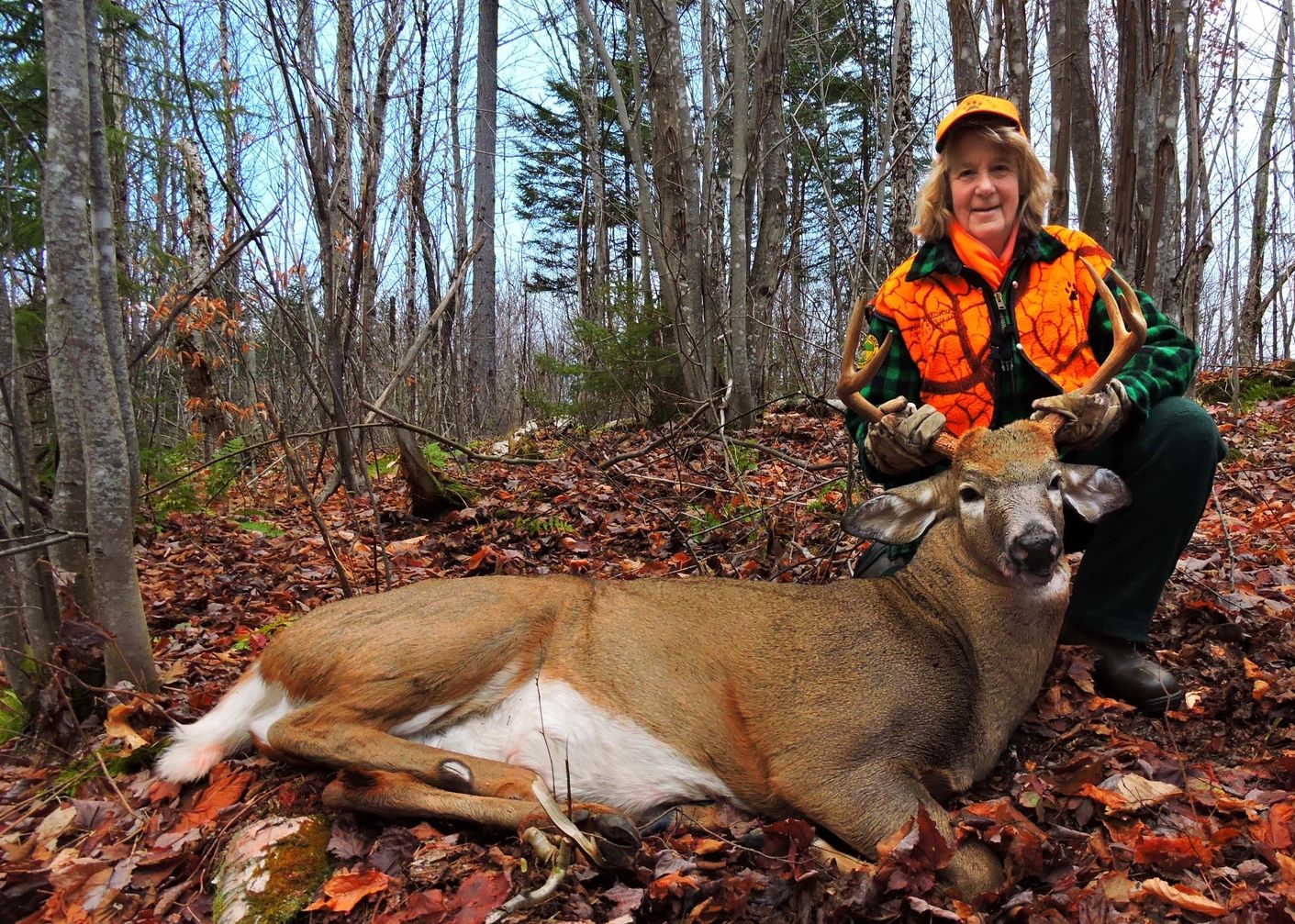 Sue Morse with Deer