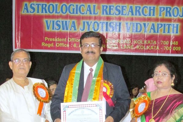 Dr. Subrata Chatterjee receiving Ph.D Certificate in recognition of academic excellence.