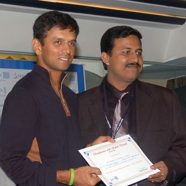 Dr. Subrata Chatterjee at “Rendezvous with Rahul Dravid” event, held at Park Hotel Kolkata, Dec'07.