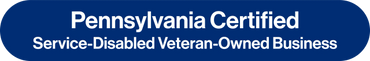 Pennsylvania Certified Service-Disabled Veteran-Owned Business (SDVOB).