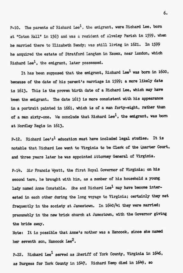 Lees of Virginia Parents of Colonel Richard lee