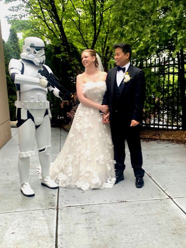 Stormtrooper Wedding Day Hair and Makeup by Armando Sarabia