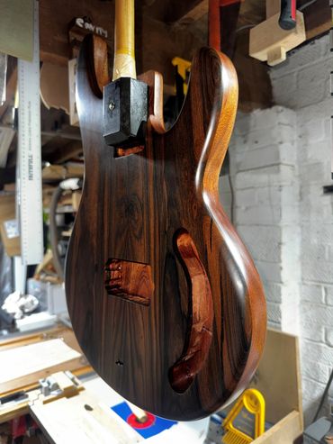 Ziricote and Sapele Stingray curing