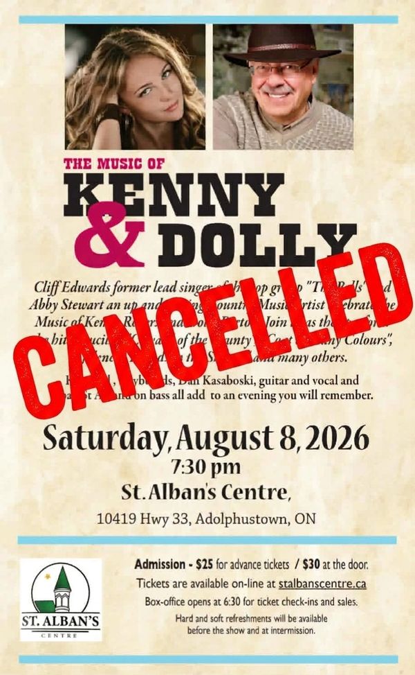 The Music of Kenny & Dolly Concert Cancelled.