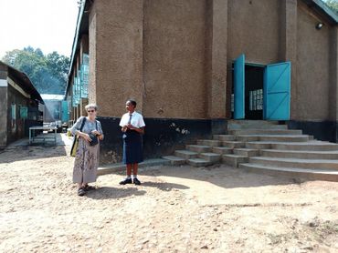Fiona Roberts, Trustee, being shown around Michelle's high school