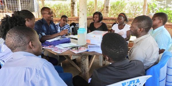 University students supporting each other