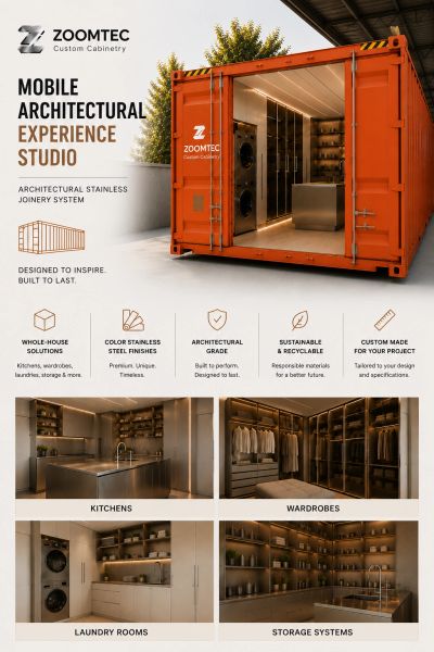 mobile stainless joinery experience studio features