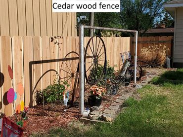 new cedar wood fence