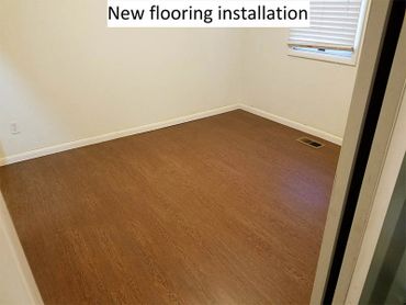 new flooring installation in bedroom