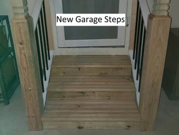 new garage entryway steps replacement