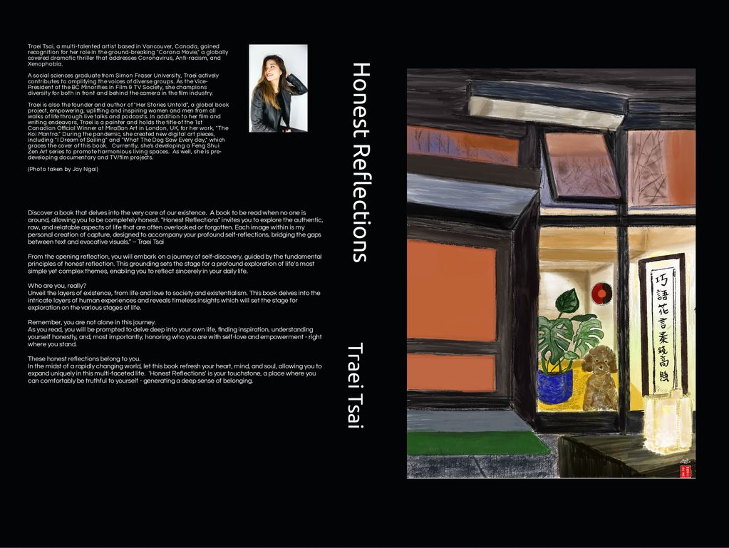 "Honest Reflections - For Everyday life" by Traei Tsai (Book cover)