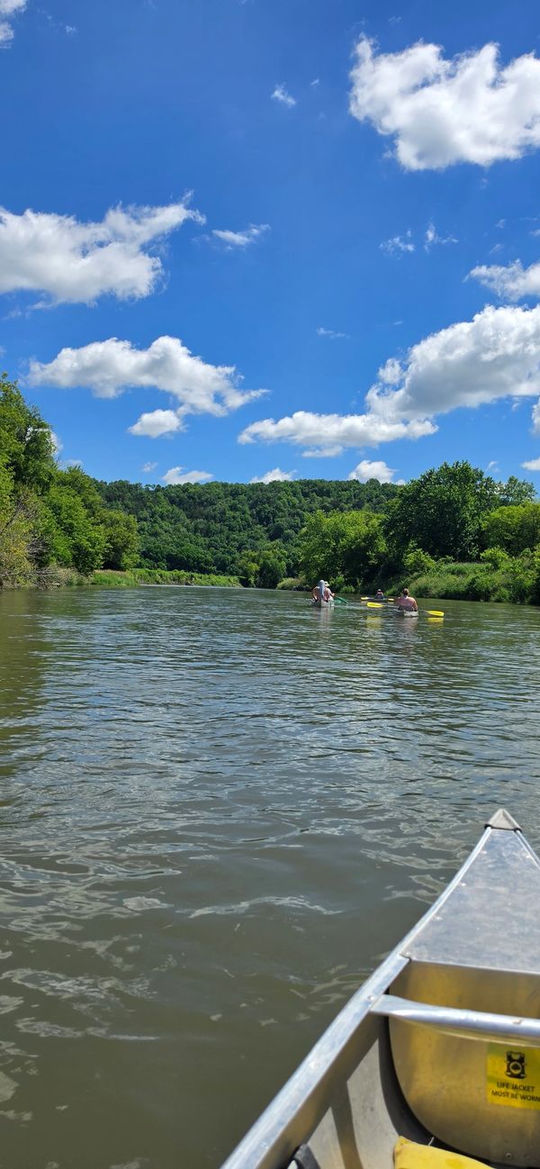 Kayaking down the river