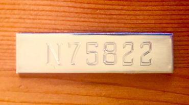 Brass engraved tail number
